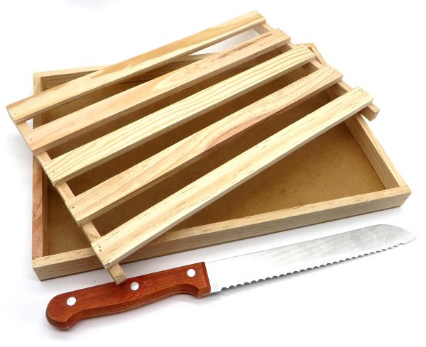 tabla madera cortar pan rejilla